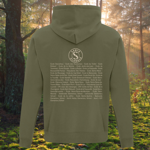 25e anniversaire : Hoodie vert en coton édition spéciale "La Santé au cœur de la réussite "