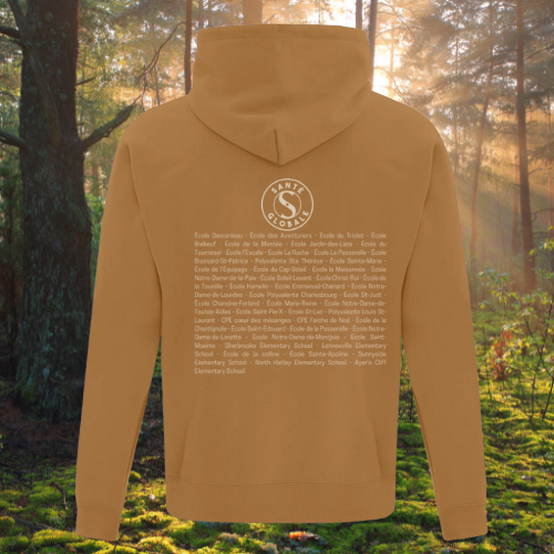 25e anniversaire : Hoodie caramel en coton édition spéciale "La Santé au cœur de la réussite "