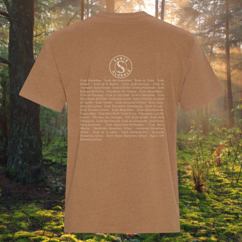 25e anniversaire : T-shirt caramel en coton édition spéciale "La Santé au cœur de la réussite "