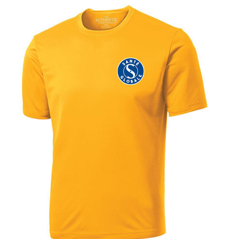 SG21- Nouveauté : T-shirt jaune Santé globale manches-courtes en tissus technique (sport)