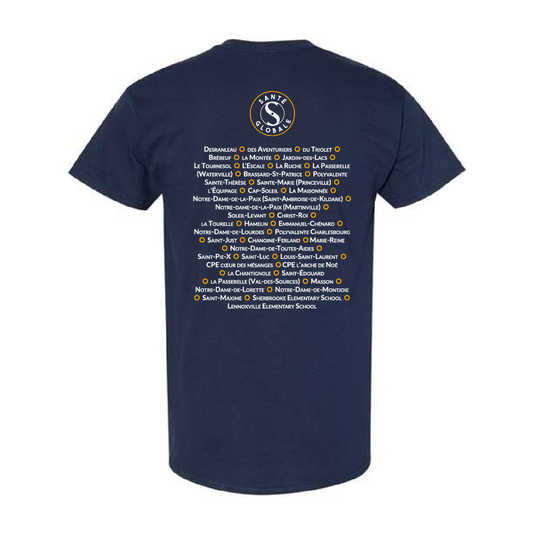 SG05 - Produit éphémère - T-shirt bleu marin manches-courtes en coton