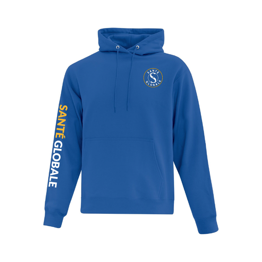 SG11 - Chandail bleu Santé globale en coton ouaté à capuchon