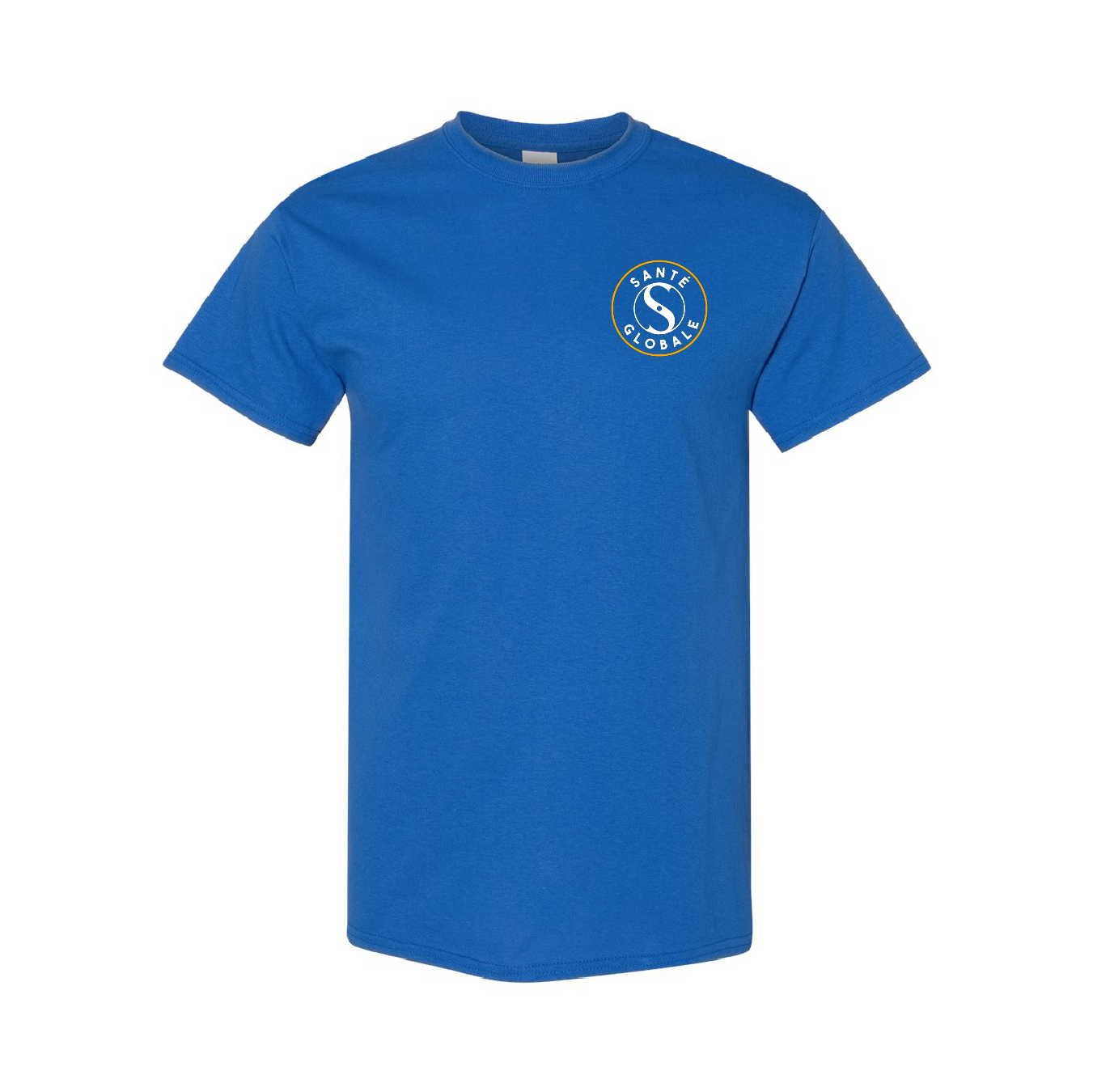 SG06 - T-shirt bleu Santé globale manches-courtes en coton