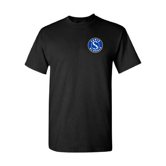 SG08 - T-shirt noir manches-courtes en coton