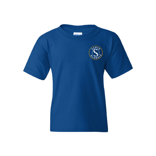SG06 - T-shirt bleu Santé globale manches-courtes en coton