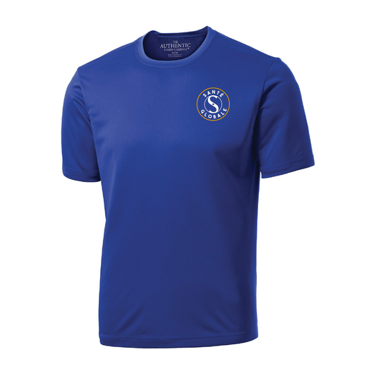 SG14 - T-shirt bleu Santé globale manches-courtes en tissu technique (sport)
