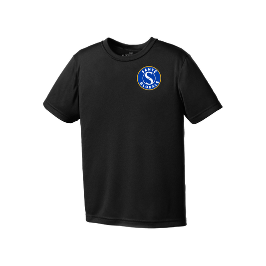 SG08 - T-shirt noir manches-courtes en coton